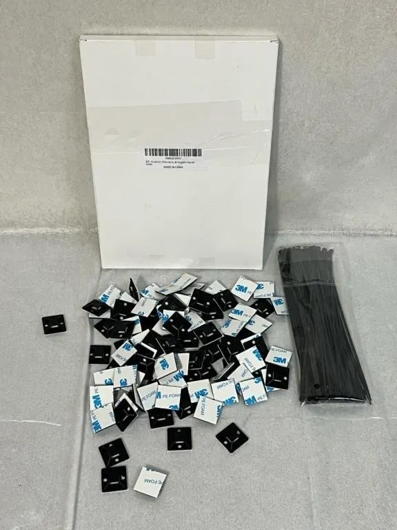 New Packs of 100 Zip Ties with Mounting Clips