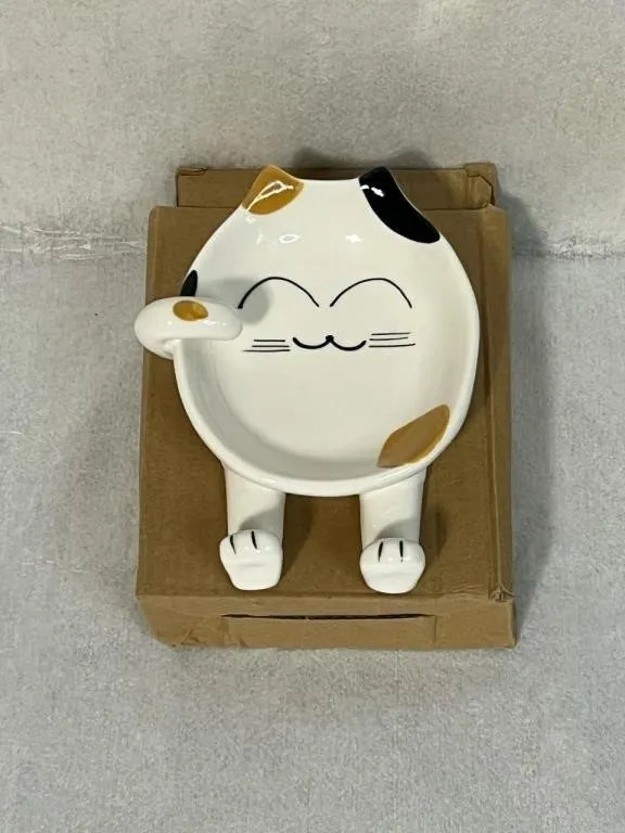 New Ceramic Cat Spoon Holder
