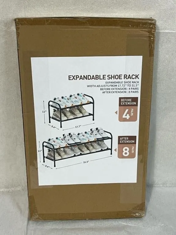 New 2 Tier Expanding Shoe Rack