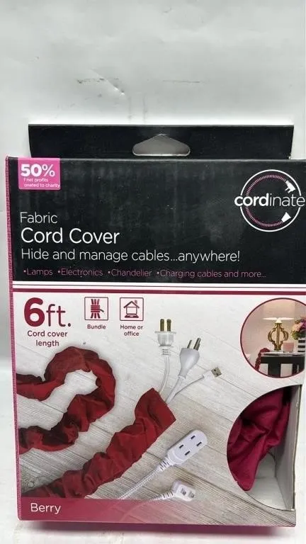 New Fabric Cord Cover 6 ft long