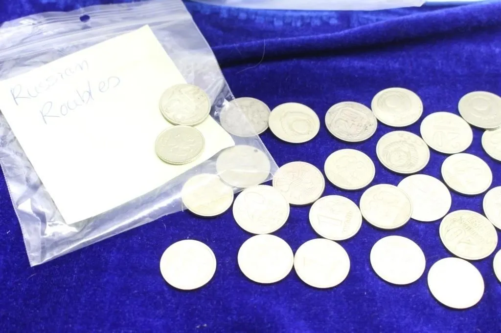 Lot of Russian Rouble & Kopek Coins