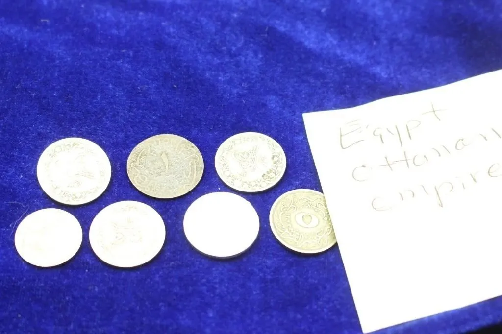Egypt Ottoman Empire coin lot, 7 coins