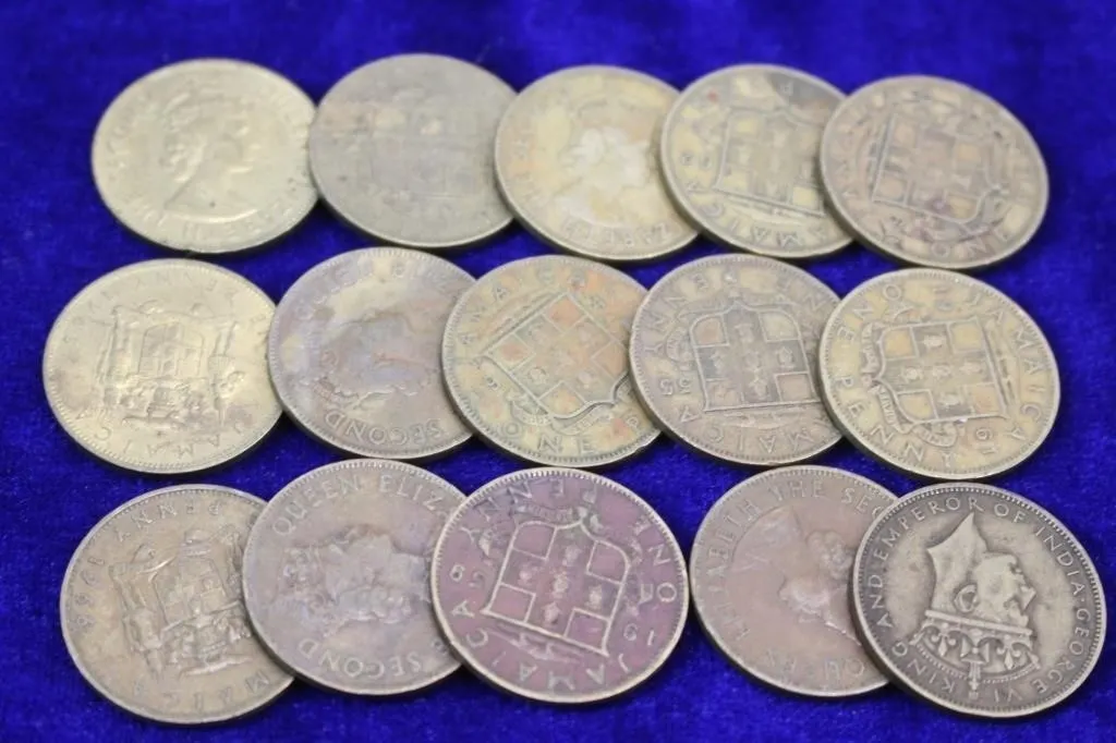 Jamaica Penny Coin Collection, Assorted Dates