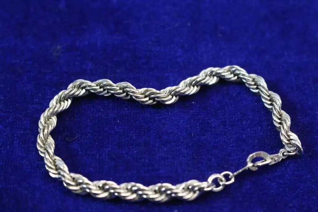 14K Gold Rope Bracelet, 10.8g, 7.5in