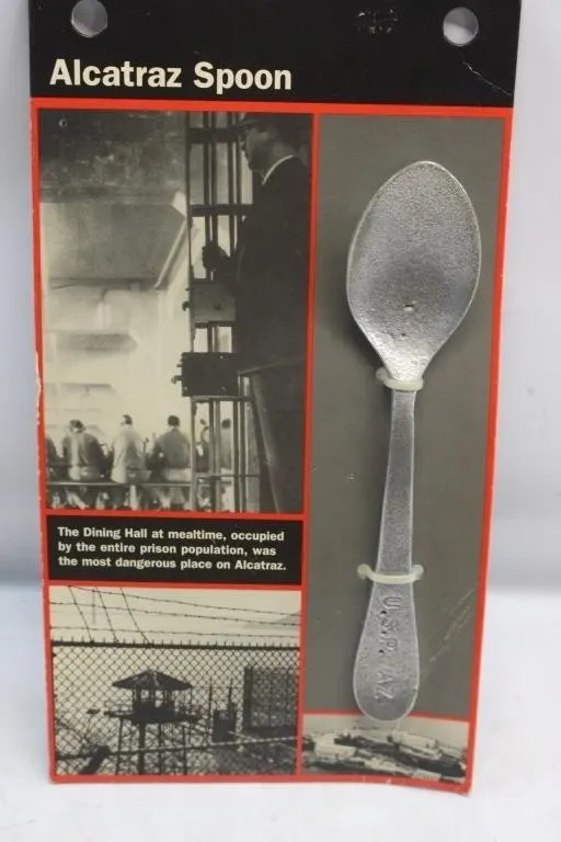 Alcatraz Spoon Replica on Display Card