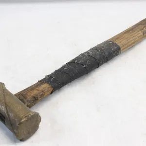 Antique Brass-Head Hammer with Wrapped Handle