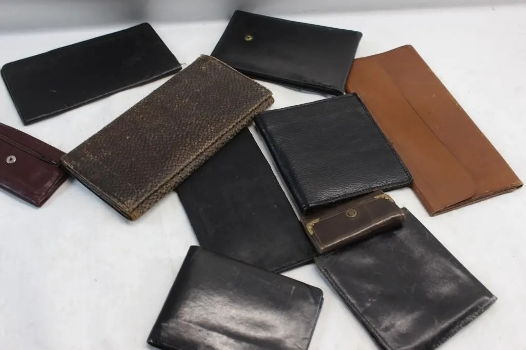 Vintage Leather Wallets & Key Case Lot