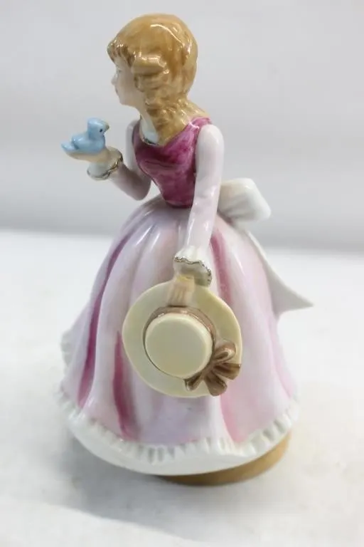 Porcelain Figurine, Girl in Pink Dress with