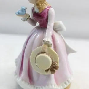 Porcelain Figurine, Girl in Pink Dress with