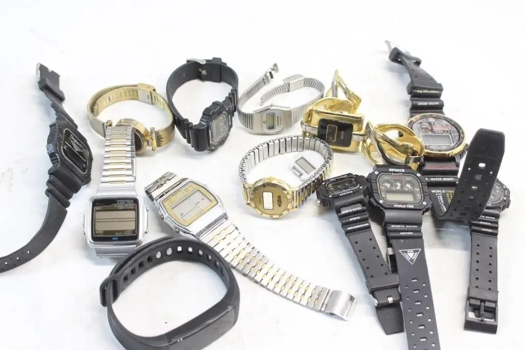 Lot of Vintage & Digital Watches, Assorted Brands