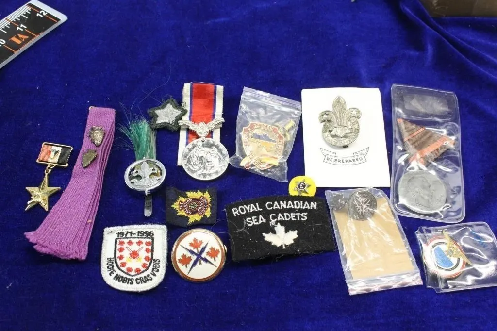 Scout & Cadet Badges, Patches, and Medals Lot