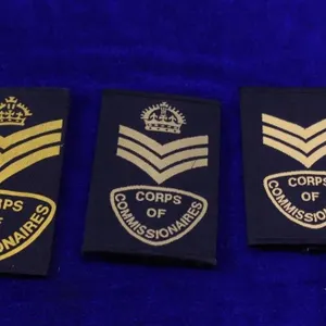 Corps of Commissionaires Rank Slides, Lot of 3