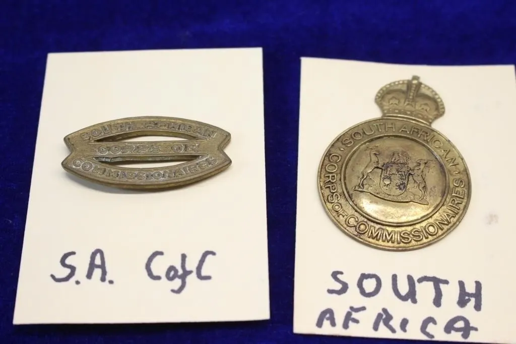 South African Corps of Commissionaires Badges