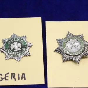 Nigerian Commissionaires Badges, Set of 2