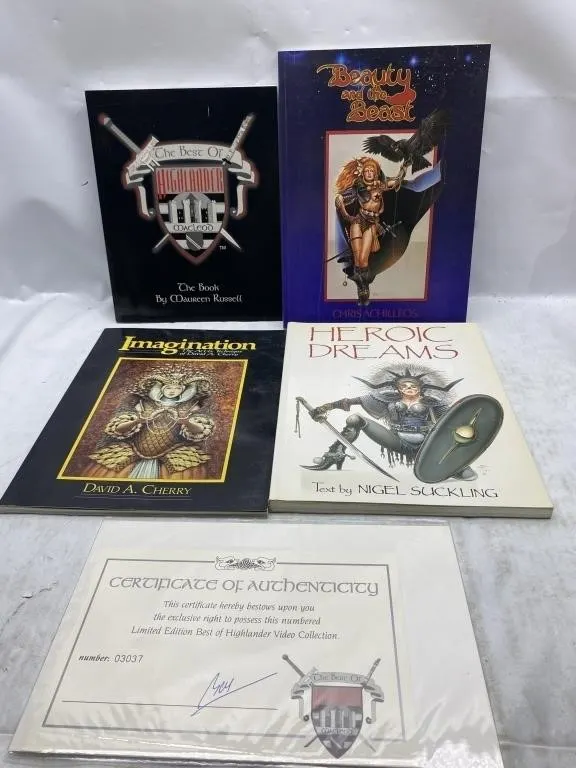Highlander/Fantasy Art Book Collection, 4 Vols +