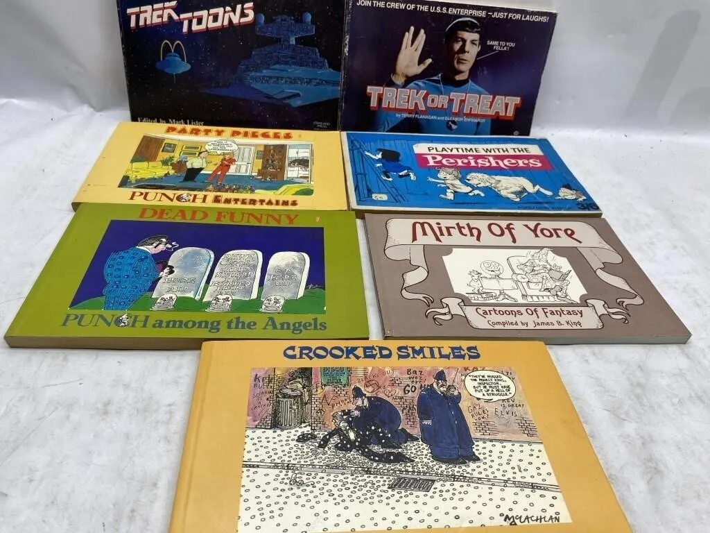 Vintage British Cartoon/Comic Book Lot (7 Books)