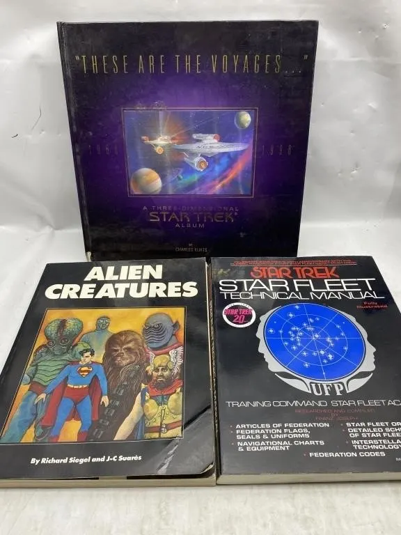 Star Trek Book Lot: Voyages, Alien Creatures, Star