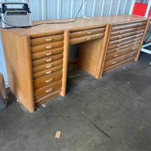 Wood Desk & Wood Organizer