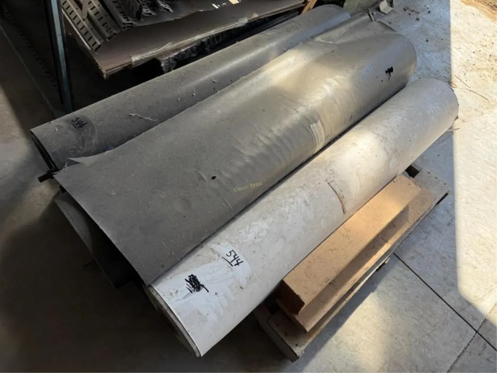 Rolls of plastic sheeting