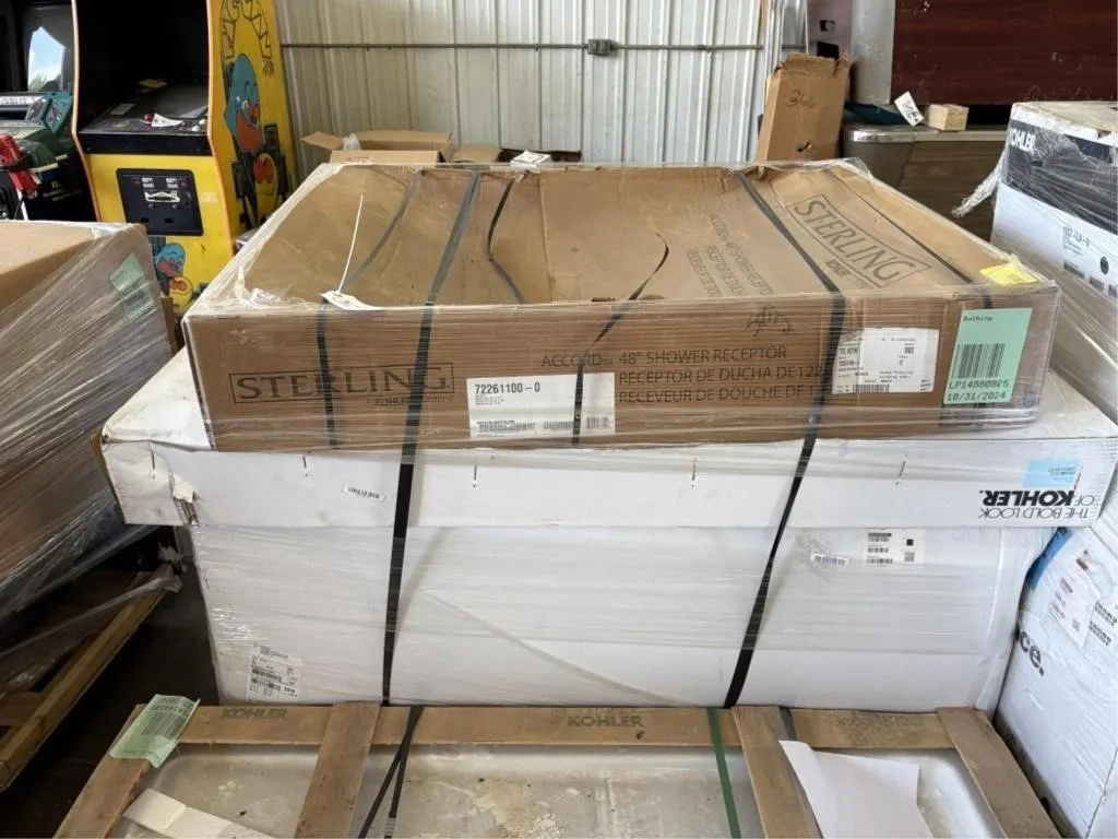 Pallet of Kohler Products. Shower Receptor etc