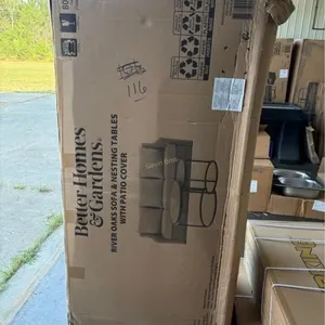 River Oaks Sofa & Nesting Tables w/Patio Cover
