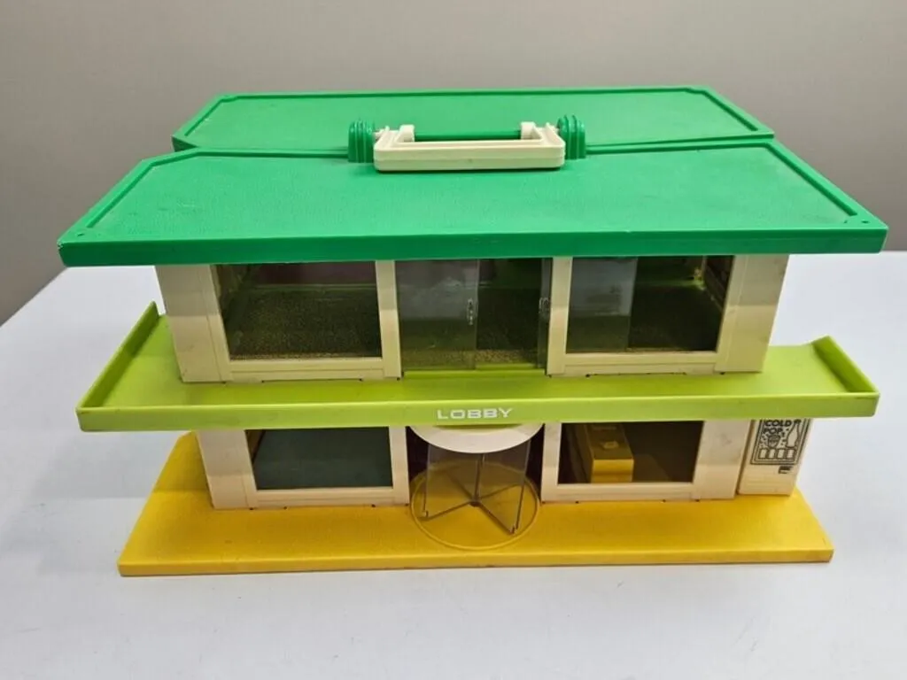 Vintage Two-Story Folding Dollhouse
