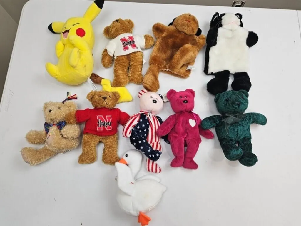 Vintage Plush Character Collection - 10pc