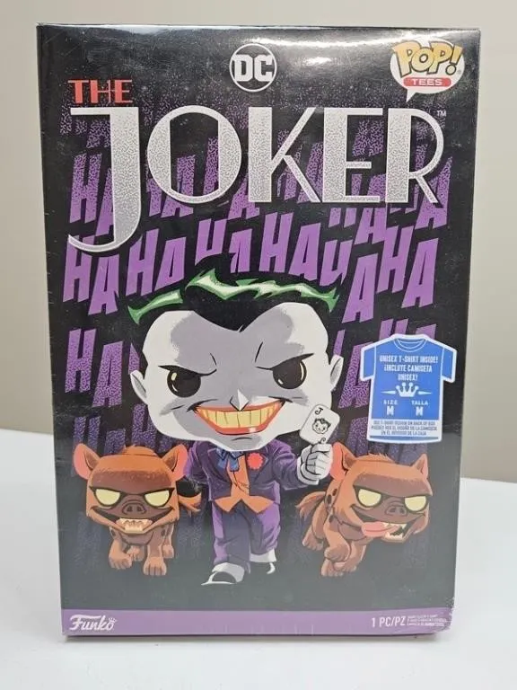 Sealed Funko Pop! Tees DC Joker T-Shirt Sz M