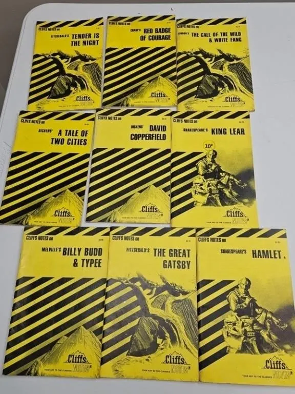 Vintage Cliffs Notes Classics (Lot of 9)