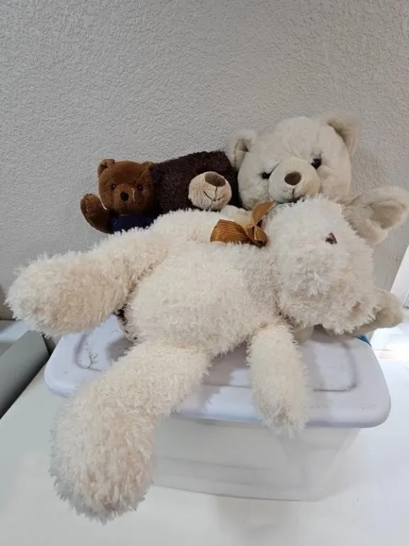 Plush Teddy Bears & Bunny (Lot of 4)