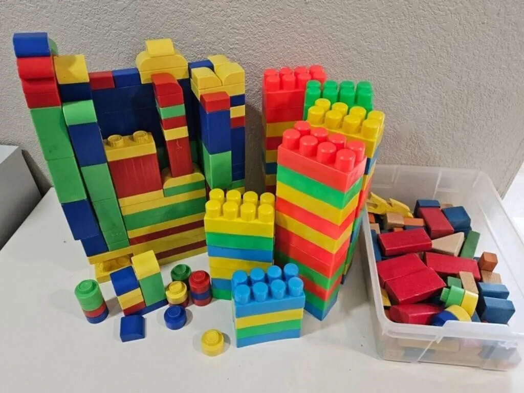 Mixed Oversized Construction Blocks & Building