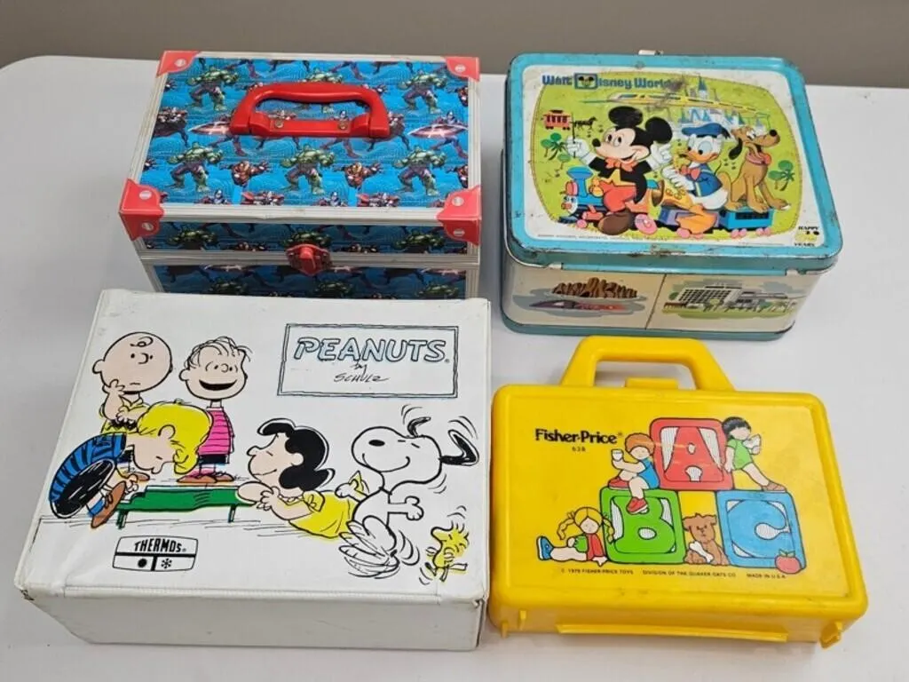Vintage Character Lunch Boxes & Thermos (Lot of 5)
