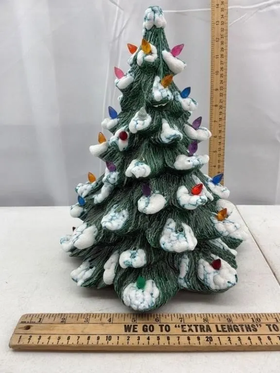 Vintage 1998 Ceramic Christmas Tree 14in