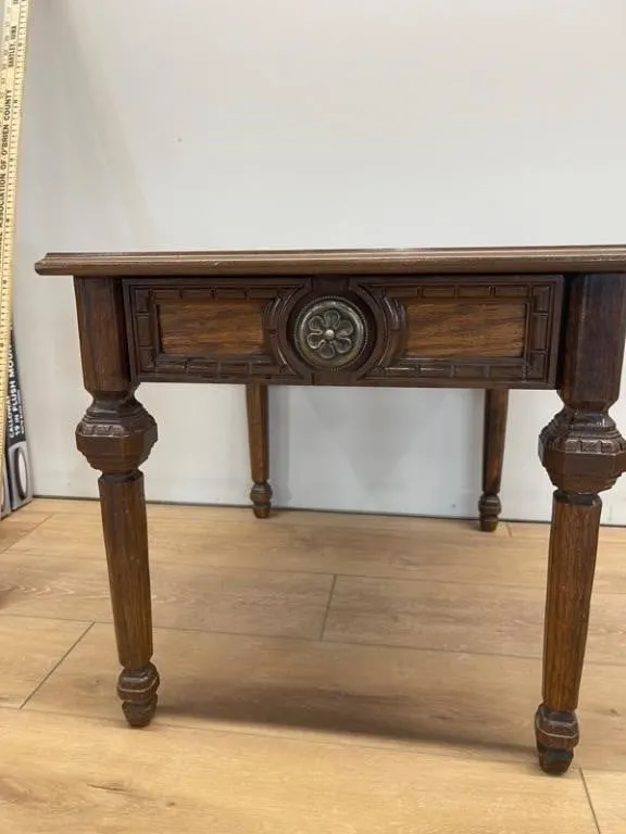 Carved Wood Console Table 48in