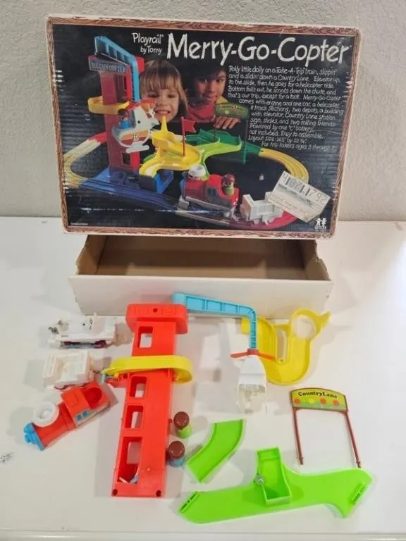 Vintage Tomy Playrail Merry-Go-Copter 1021