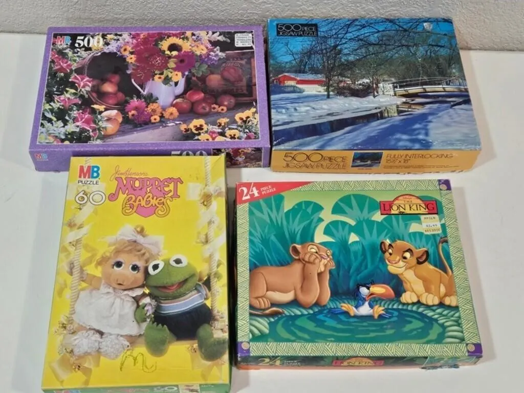 Mixed Jigsaw Puzzle Collection - 4pc