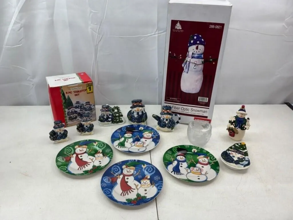 Snowman Christmas Decor 6pc Set & More