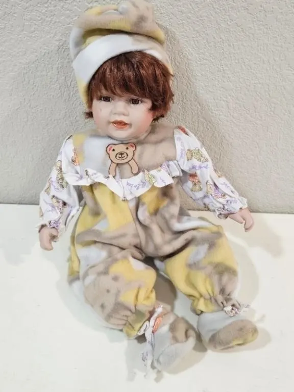 18in Baby Doll in Bear Outfit