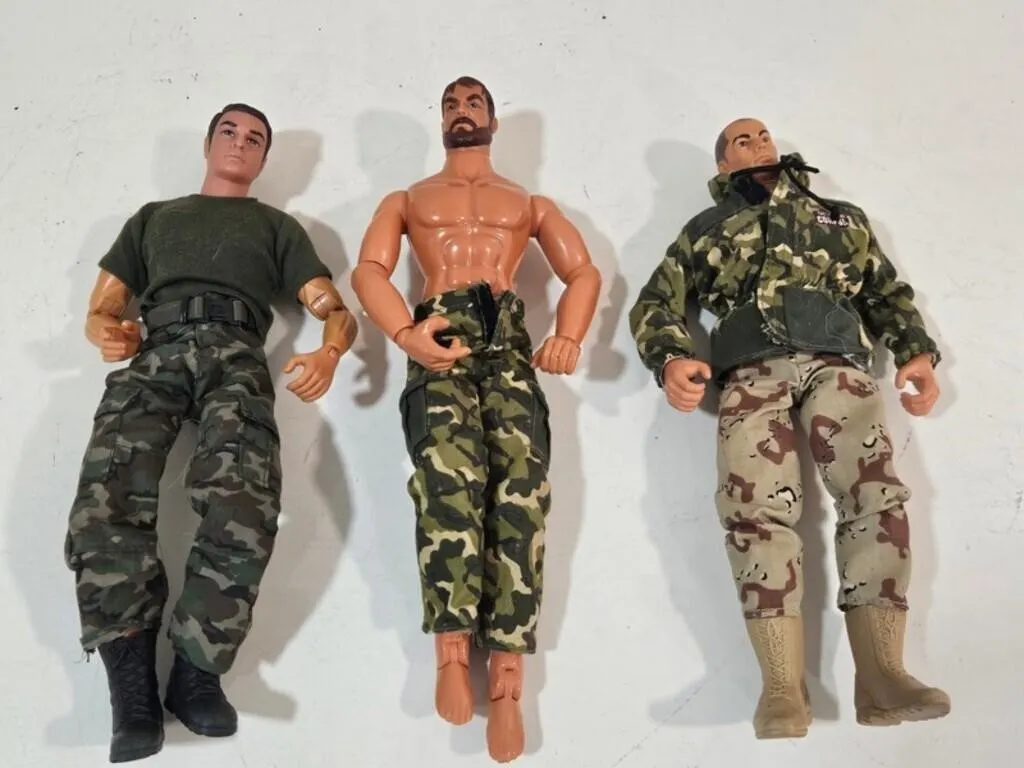 Military Action Figures - 3pc Camouflage Set