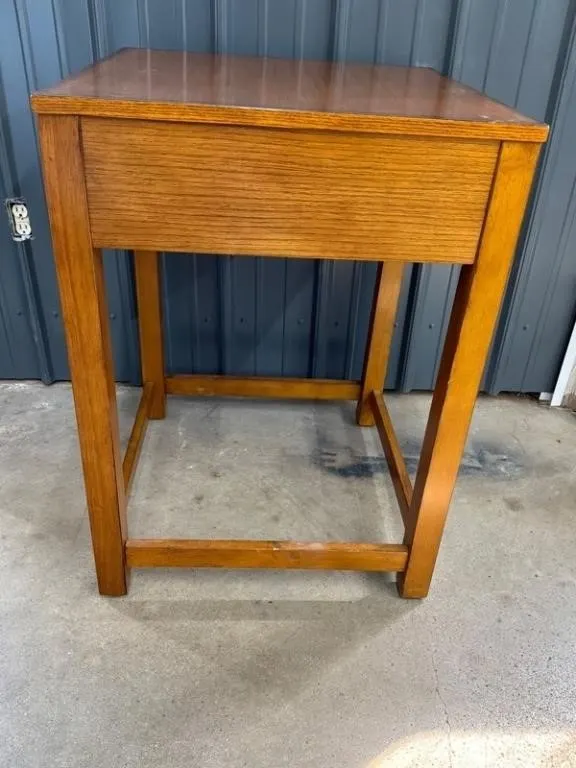 Wood Oak-Tone Console Table 24in