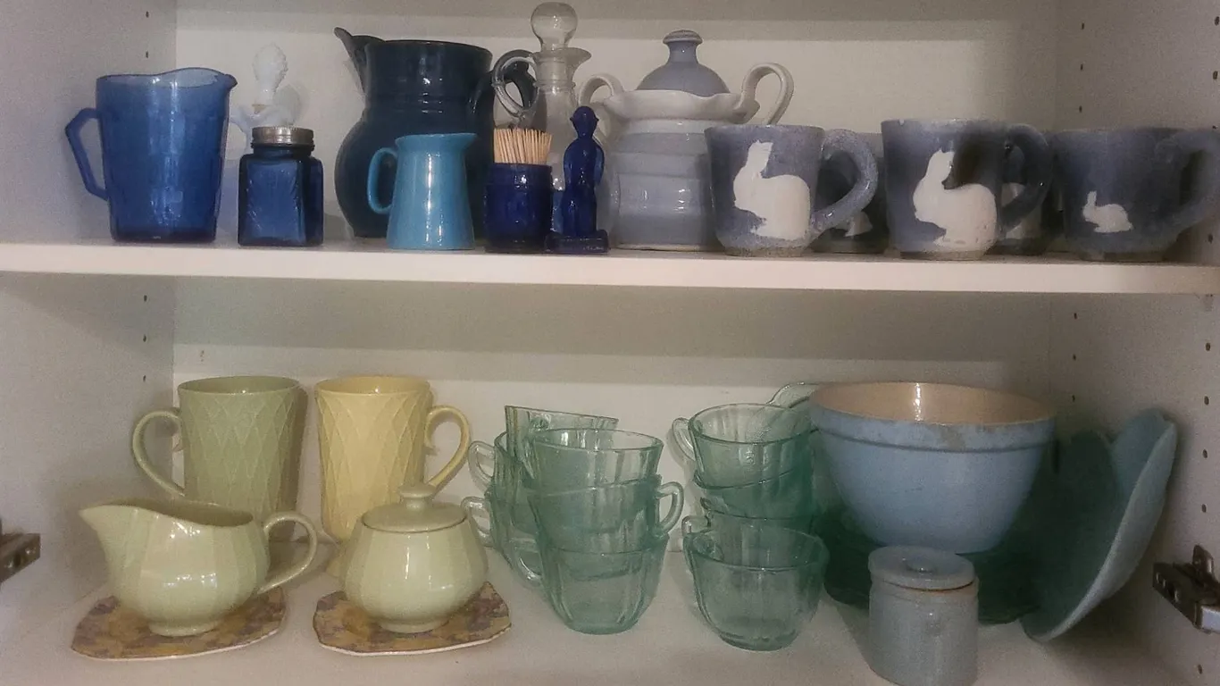 Pottery and Glassware Including Shenango and Handcrafted Pieces