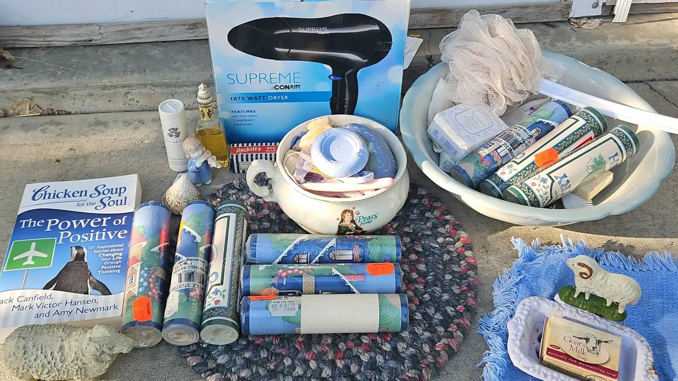 Large Bath and Body Assortment With Conair Supreme 1875W Hair Dryer