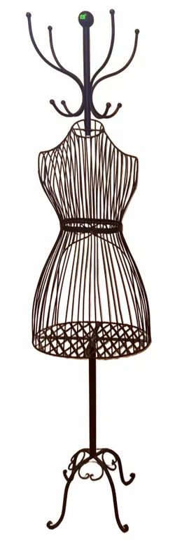 Black Metal Dress Form Mannequin Coat Rack