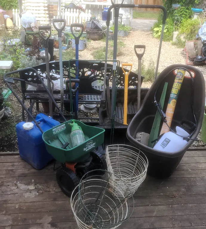 Large Lot Assorted Lawn and Garden Tools and Supplies