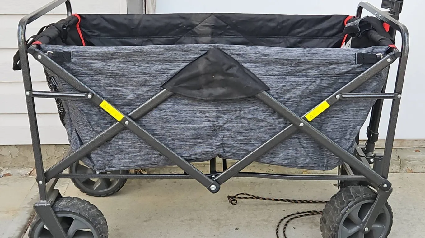 Mac Sports Folding Utility Wagon With Handle and Mesh Pocket