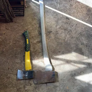 Two Axes, Manual Ice Auger and Post Hole Diggers, Manual Chain Hand Winch w/Steel Handle & Hook