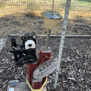 Bear-Themed Solar Garden Light and Golf Decor