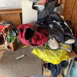 Garage Lot With Tool Chest, Trekology Kit, Carpets and Miscellaneous Items, Work desk Included