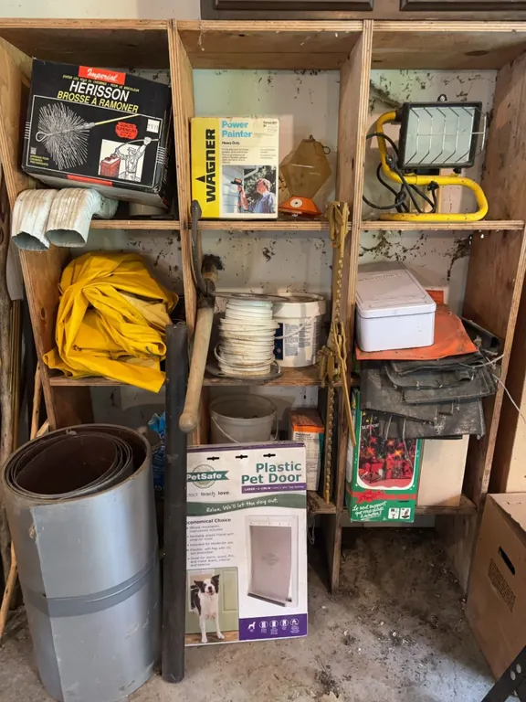 Large Roll of Uncut Sheet Metal With Shelf Contents