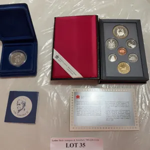 1984 Canada Proof Coin Set and Pope John Paul II Coin